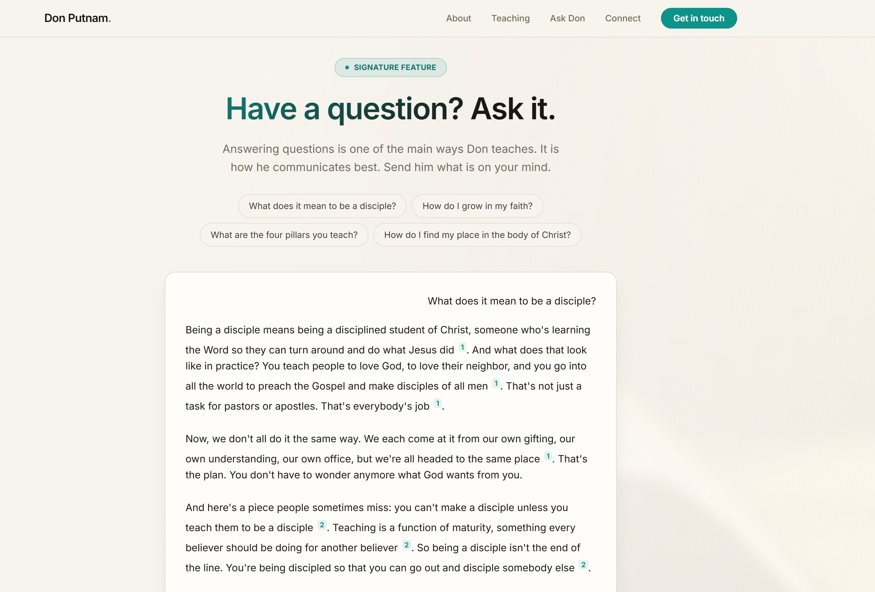 Ask Don
