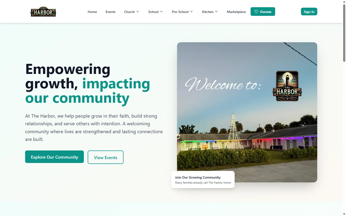 Harbor Community website