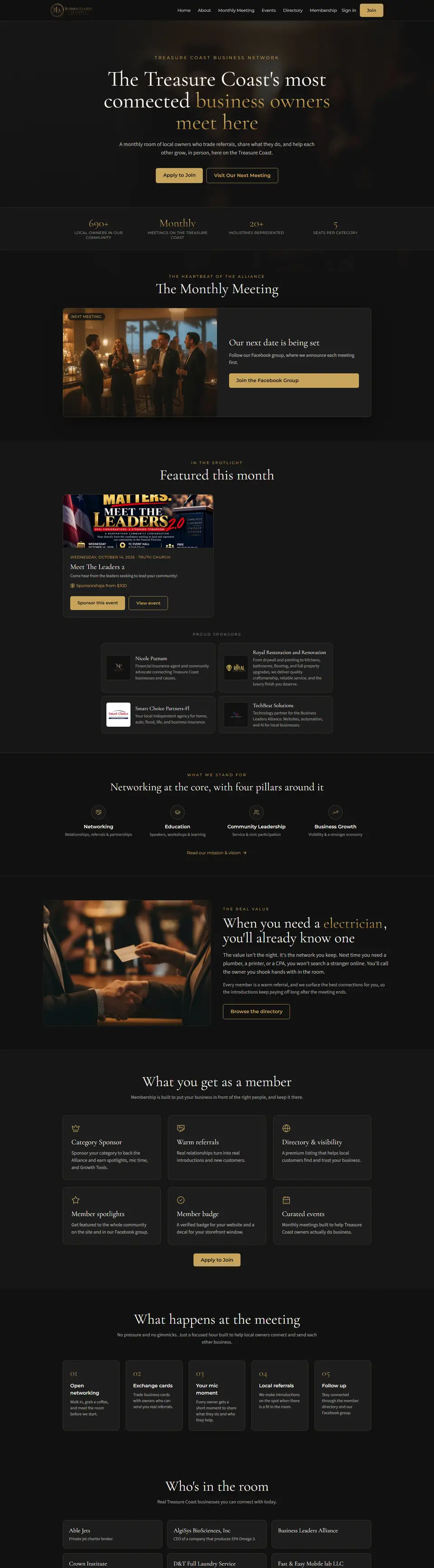 Business Leaders Alliance website